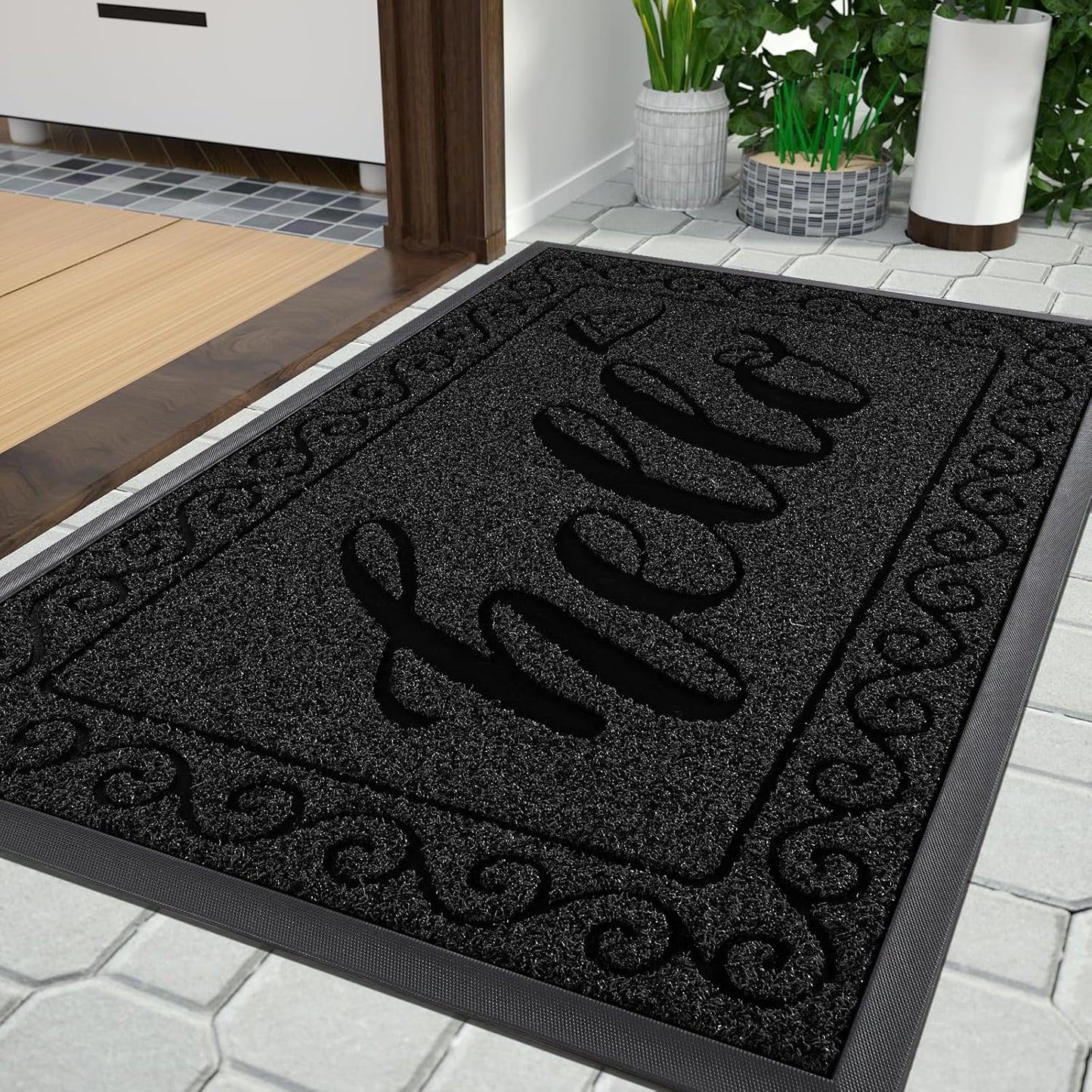 Yimobra Welcome Mats for Front Door, Heavy Duty Waterproof Design