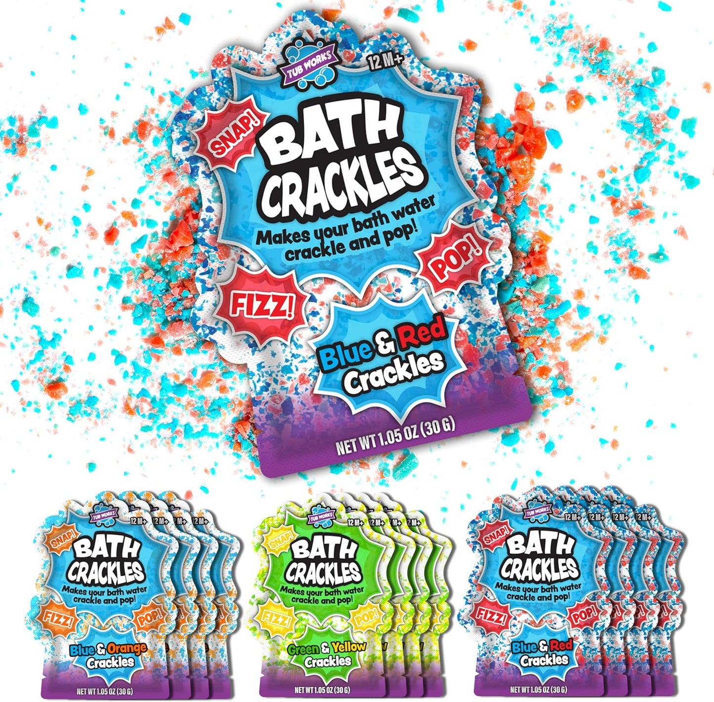 Tub Works Bath Crackles 12 Pack - Fizzy Fun!