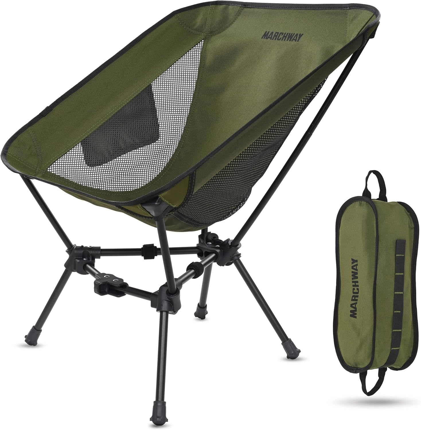 MARCHWAY Lightweight Folding Camping Chair for Outdoor Adventures