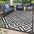 Outdoor Rug for Patio 6ftx9ft Waterproof Reversible Mat - Durable Use