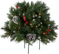 18 in Pre-Lit Frosted Berry Artificial Christmas Urn Filler - Festive