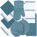 Sticky Toffee Sticky Toffee 9-Piece Kitchen Set Blue - Durable Cotton
