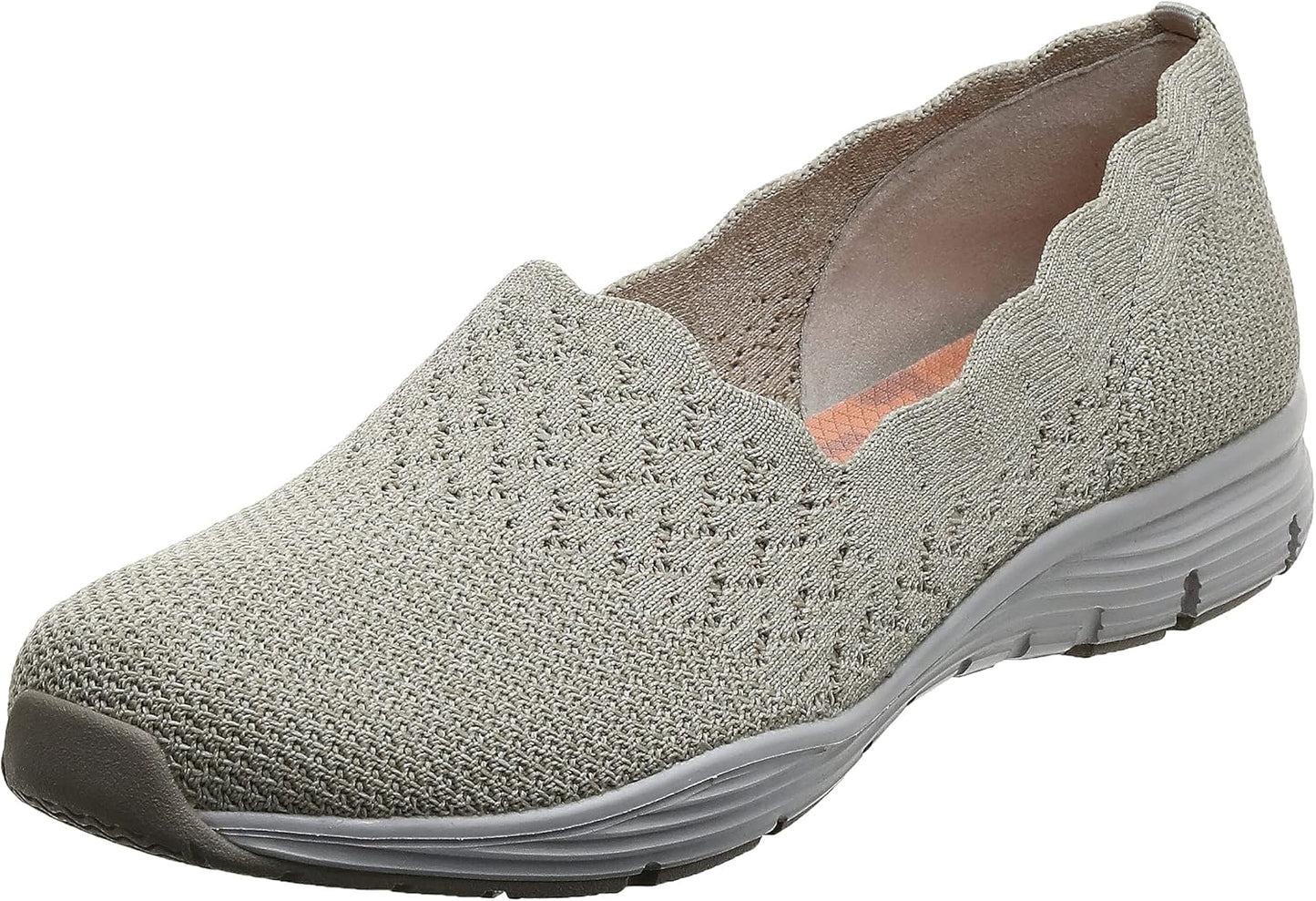 Skechers Women's Seager Slip-on with Scalloped Collar Design