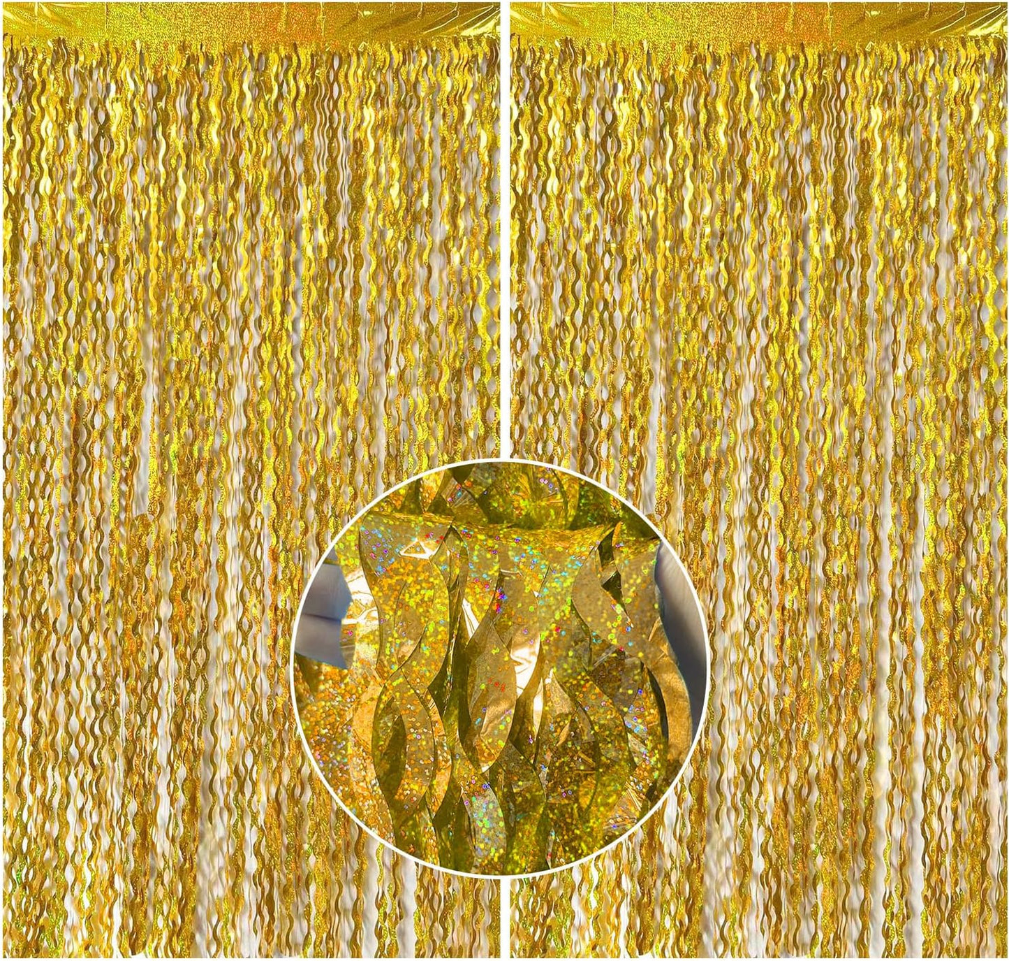 Shimmer & Shine: Gold Fringe Curtain Duo - BOMSI