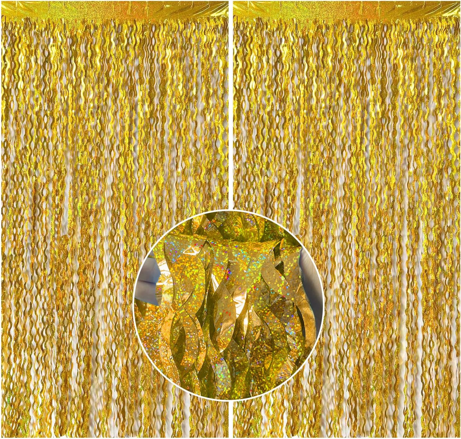 Shimmer & Shine: Gold Fringe Curtain Duo - BOMSI