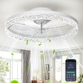 Ceiling Fan with Light 20ft Foldable - Quiet 6-Speed, Stepless Dimming