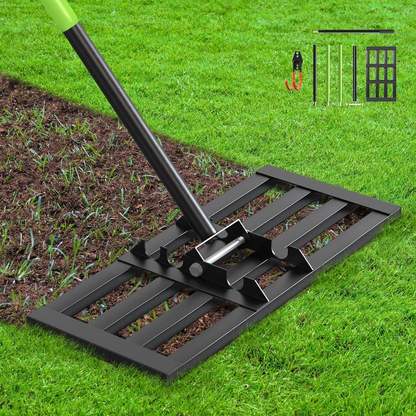 Seeutek Lawn Leveling Rake for Perfectly Level Lawns