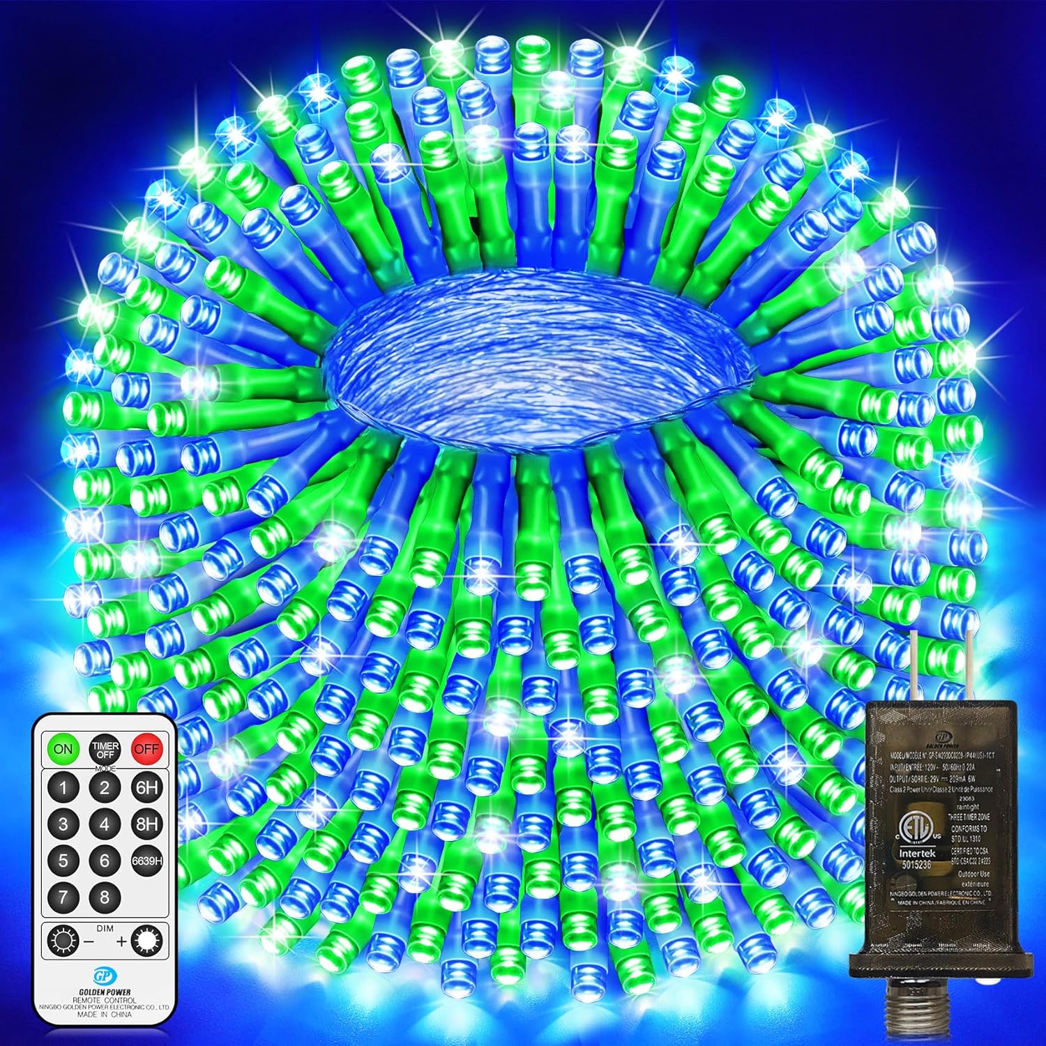 403 FT 1000 LED Christmas Lights for Outdoor Holiday Decor