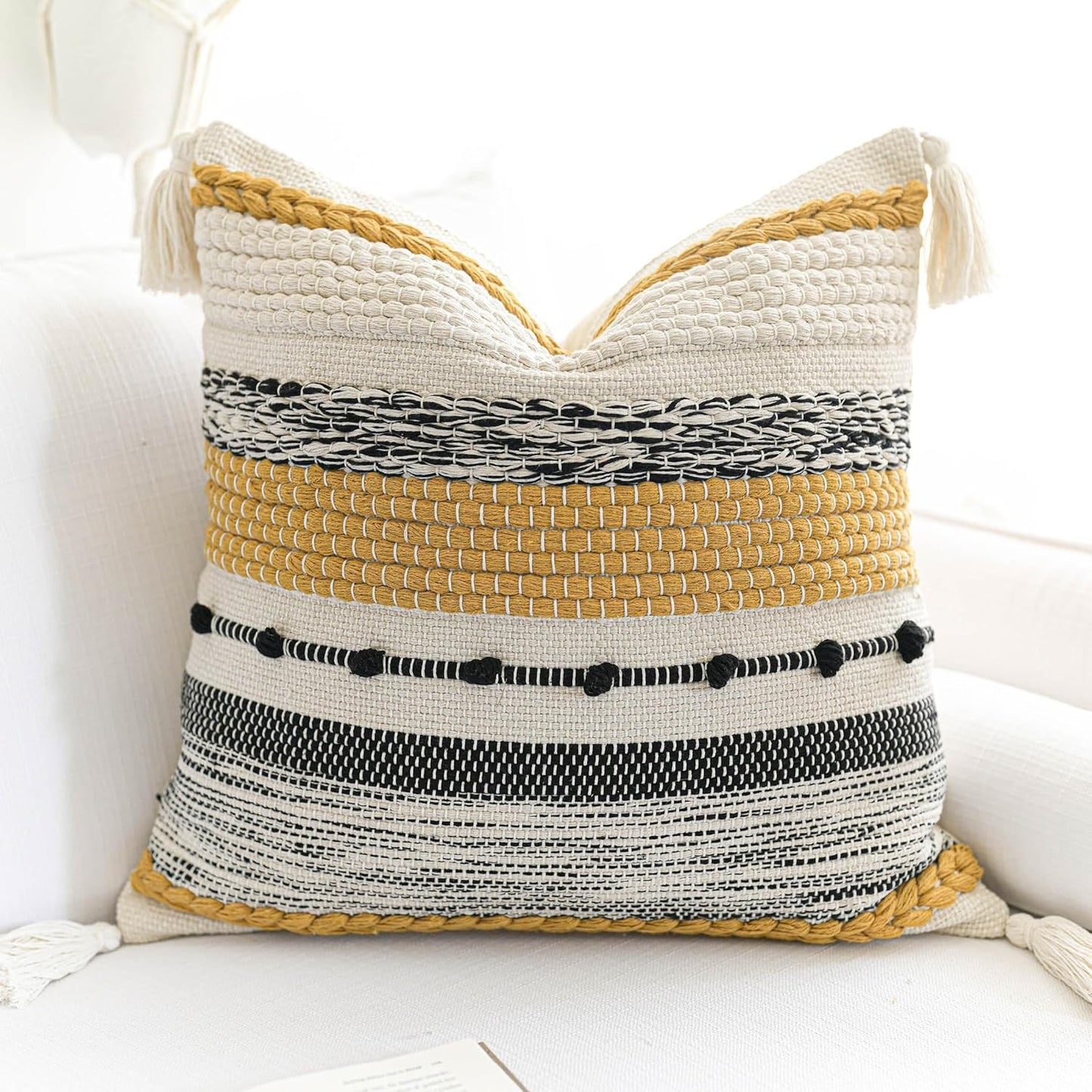 Fall Boho Decorative Throw Pillow Cover for Cozy Home Decor