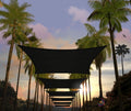 Custom Size 8 ft x 15 ft Black Rectangle Shade Sail - UPF50
