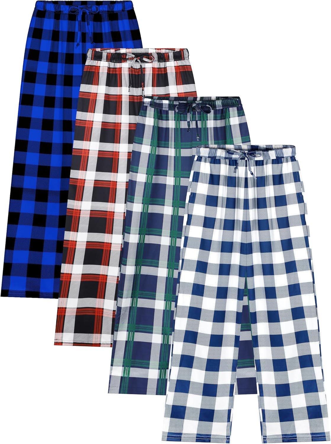 Cooraby Boys Plaid Pants with Pockets for Comfortable Sleep