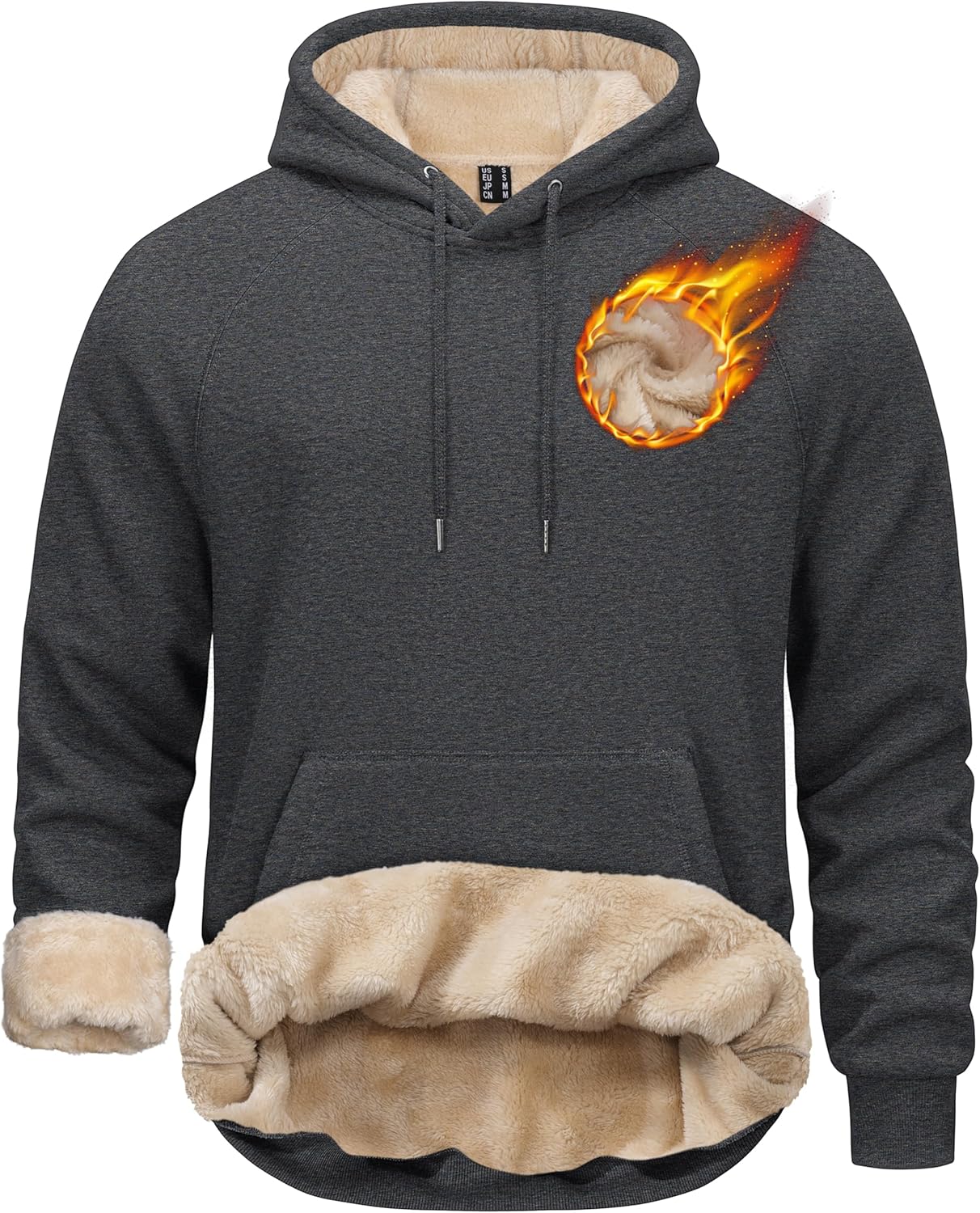 TACVASEN Men's Sherpa Lined Hoodies for Winter Warmth and Comfort