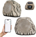 Homewell Solar Rock Speakers 2-Pack - Wireless Outdoor Bluetooth