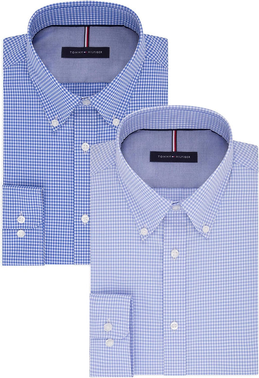 Tommy Hilfiger Men's Slim Fit Non Iron Gingham Dress Shirt Review