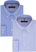 Slim Fit Non Iron Gingham Dress Shirt for Men - Crisp Look