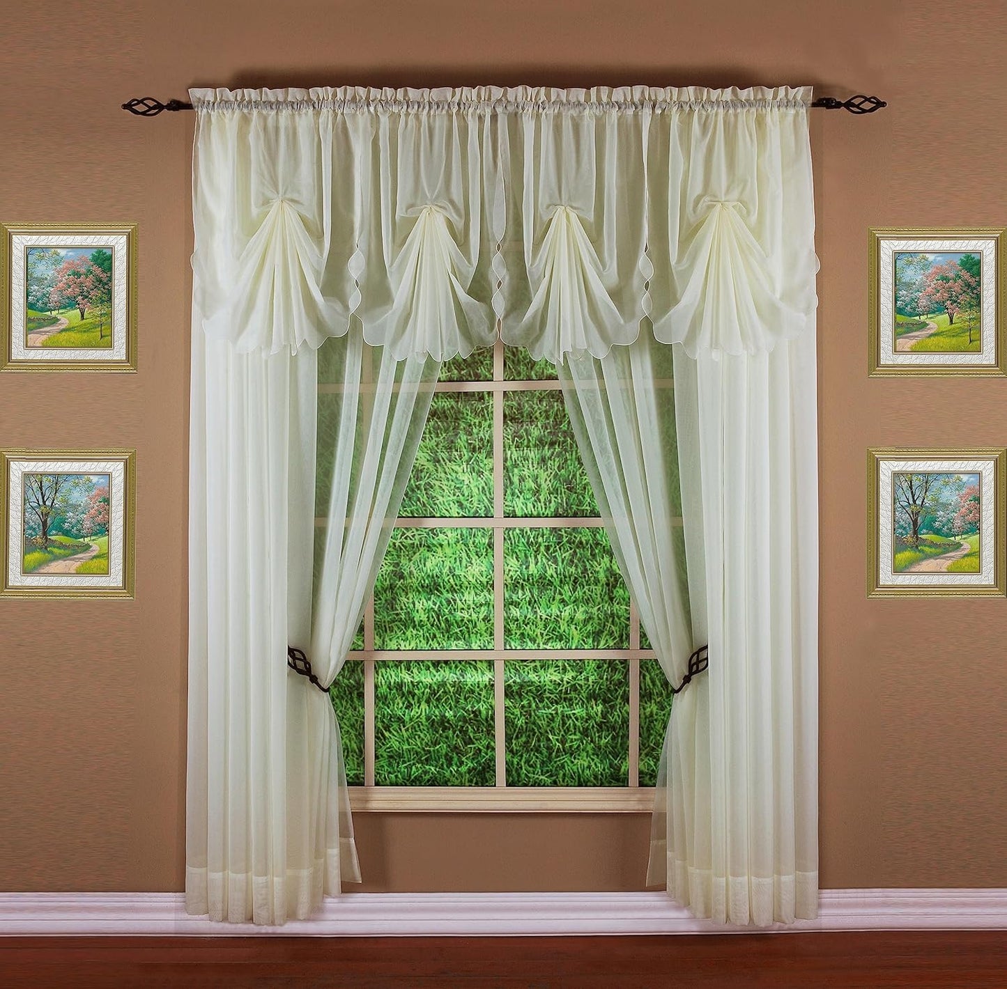 Emelia Original Voile Panel 108 in Ecru for Elegant Windows