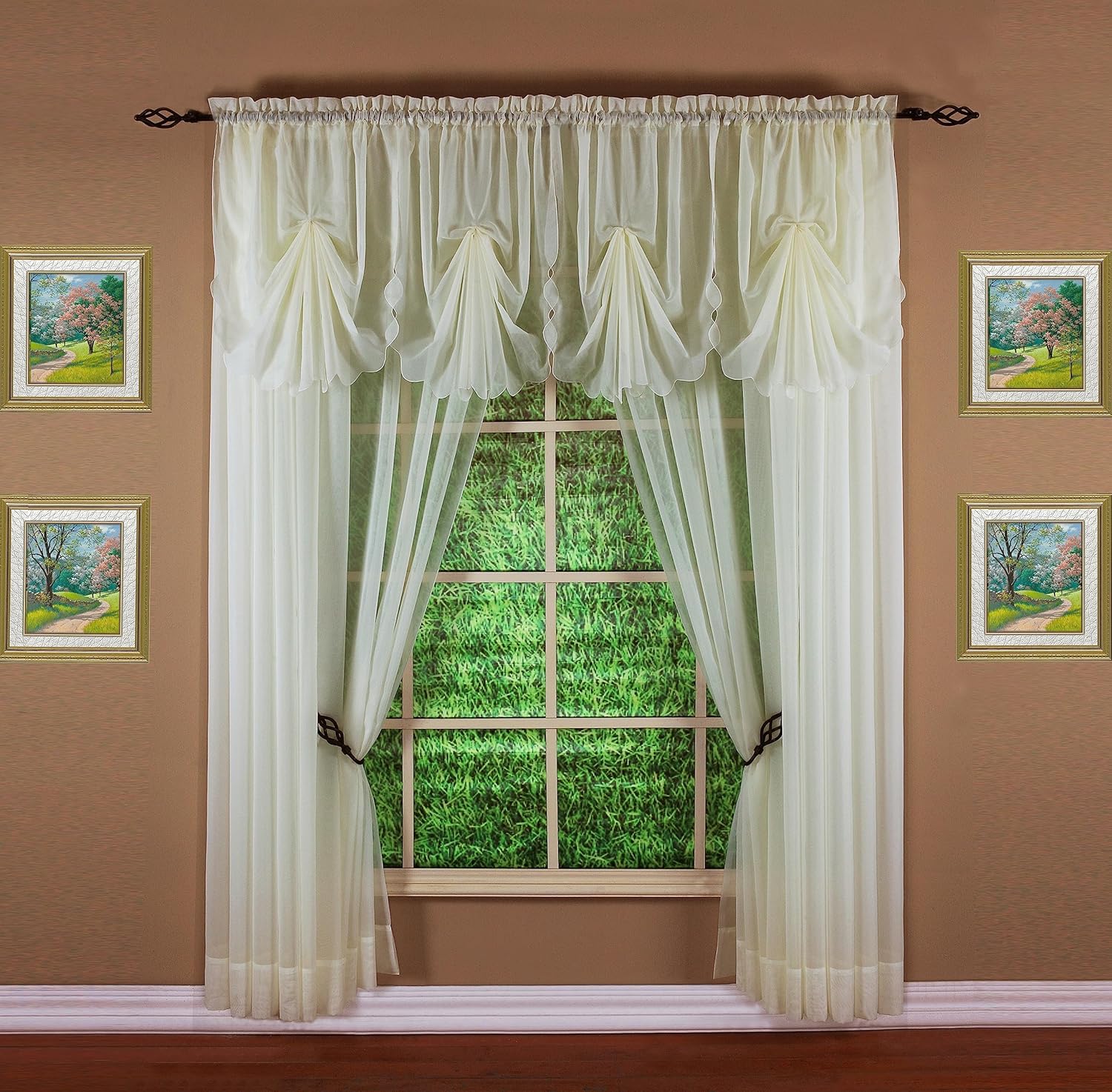 Emelia Original Voile Panel 108 in Ecru for Elegant Windows