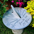 25 Year Anniversary Sundial - Engraved, Calibrated Silver Gift