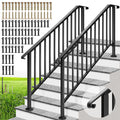 6 Step Galvanized Steel Hand Rails for Outdoor Steps - Safe, Durable