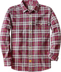 Mens Long Sleeve Flannel Shirt for Men - Soft Cotton Plaid Casual