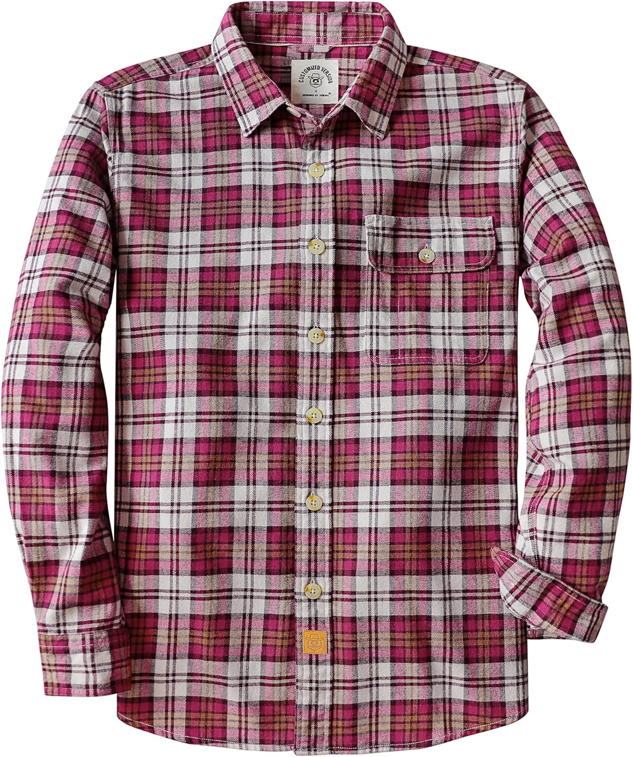 Dubinik Mens Flannel Shirts Long Sleeve Soft Cotton Casual Wear
