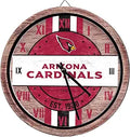 FOCO NFL Wooden Barrel Wall Clock - Hand Painted Team Logo