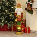 LuxenHome 3FT Tall Nutcracker Christmas Decoration - Festive Lighted