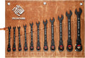 Black Ratcheting Combination Wrench Set 11-Piece SAE - Flex Head Kit