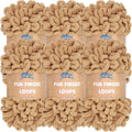 JubileeYarn Fun Finger Loops Yarn - Jumbo 6-Pack Sand