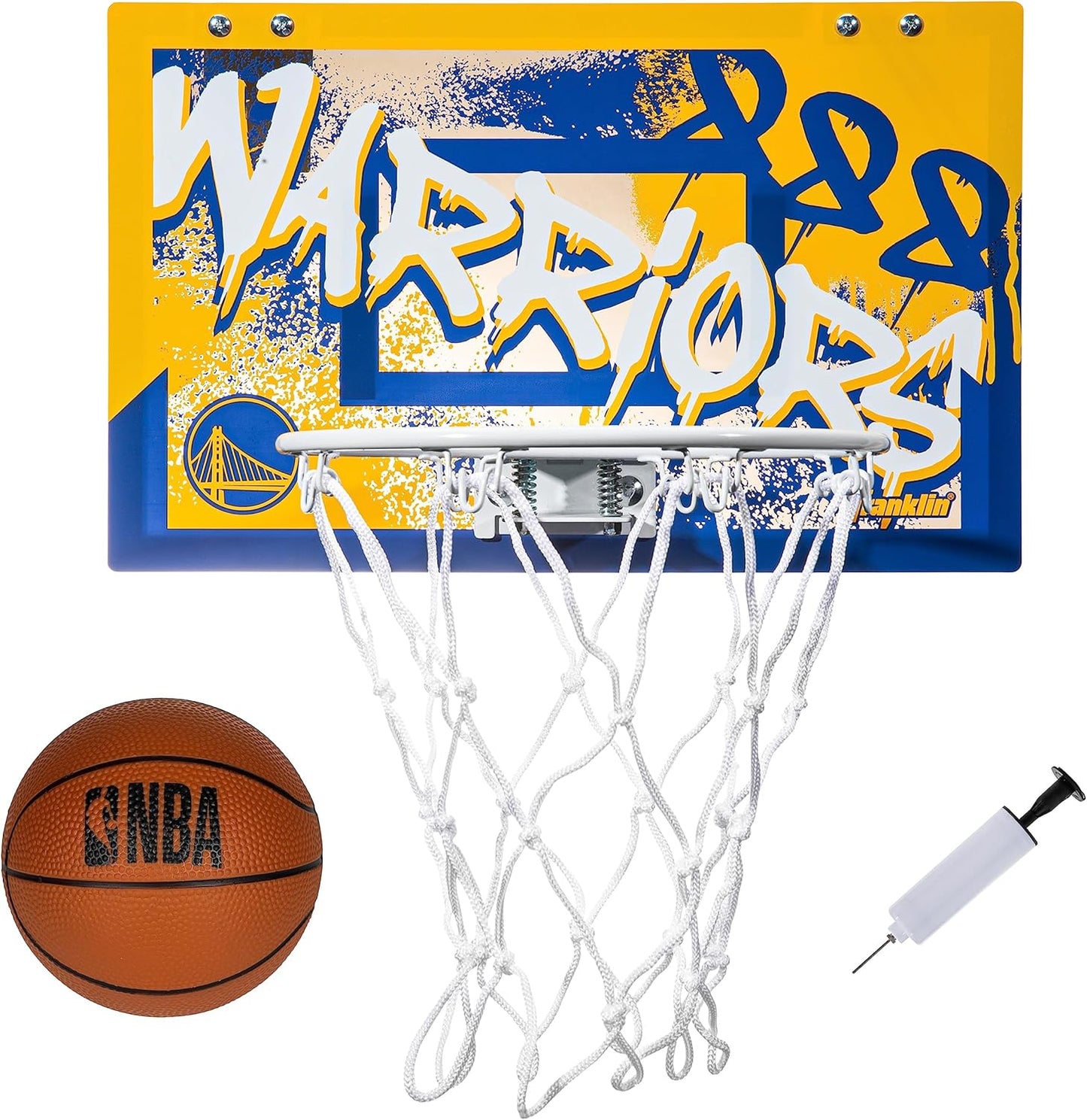 Golden State Warriors Indoor Mini Basketball Hoop Set for Kids