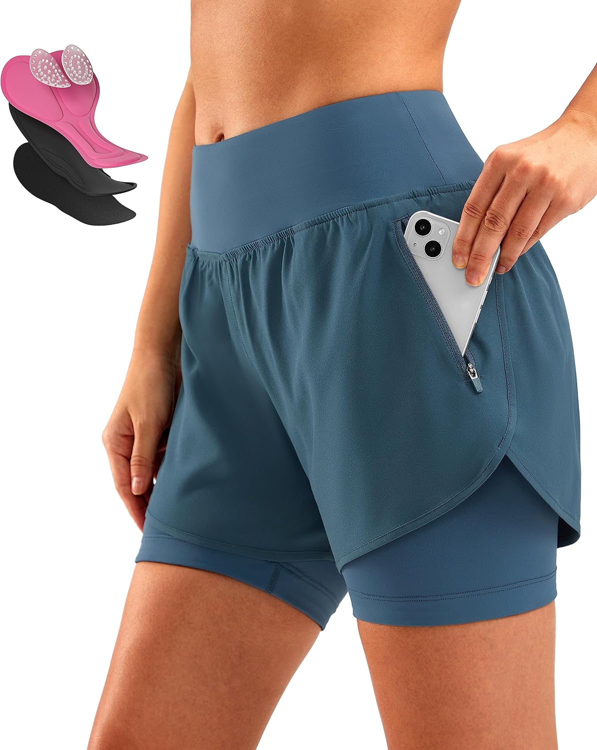 Bikewa Women's Mountain Bike Shorts with 4D Padding for Comfort