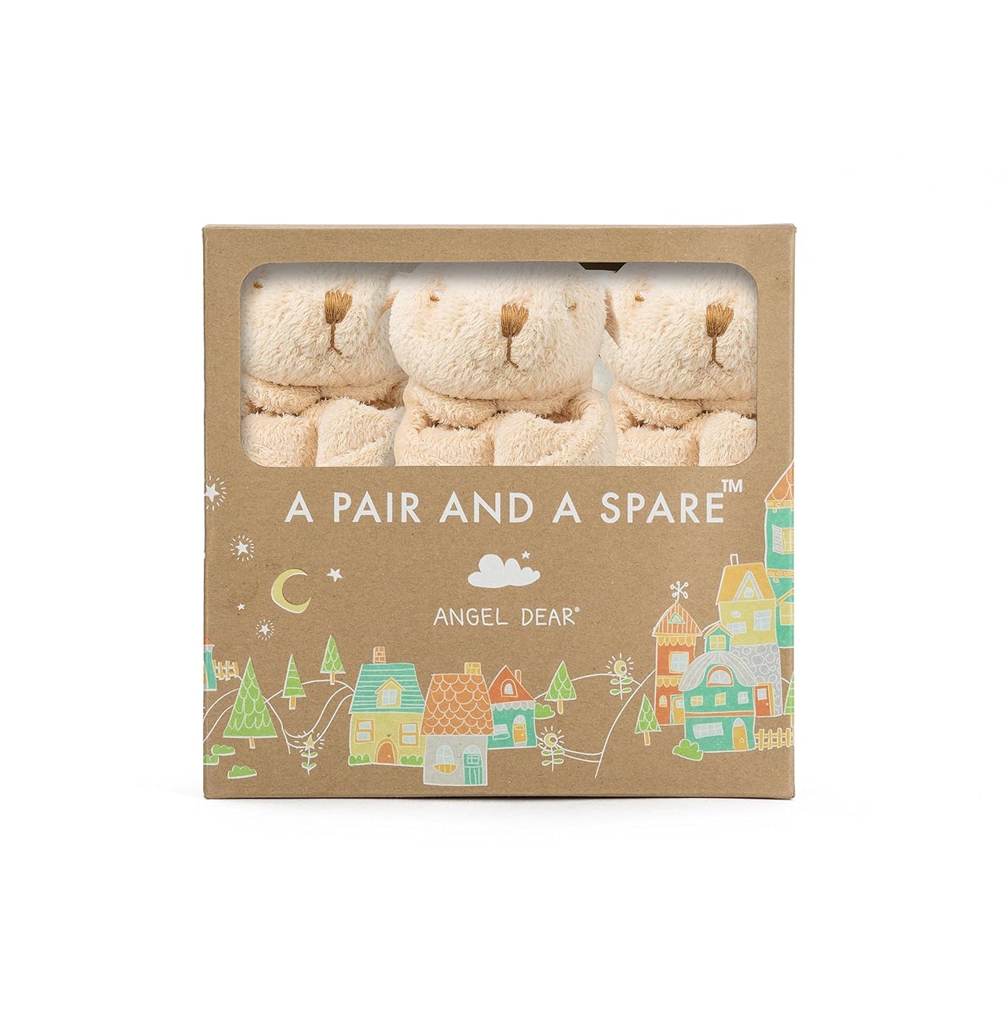 Angel Dear Beige Bunny Pair and A Spare Set for Comfort