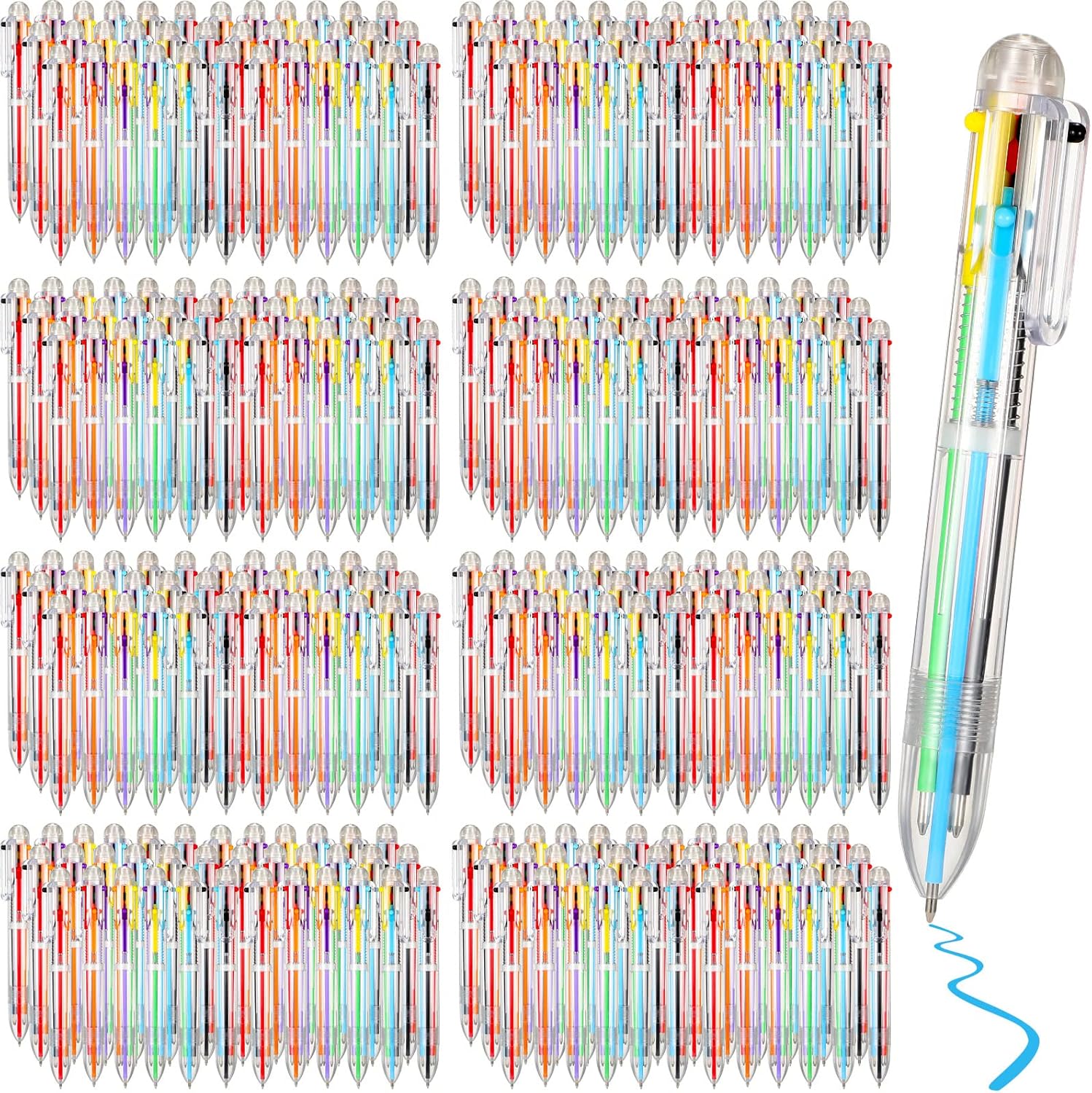 Handepo 150 Pcs 6 in 1 Multicolor Pen for School and Office