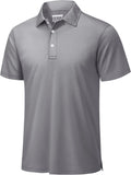 Mens Golf Shirt Dry Fit Polo - Quick Dry Performance Shirt
