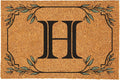 Evergreen Flag Monogram Large Coir Doormat 36x24 in - Letter H
