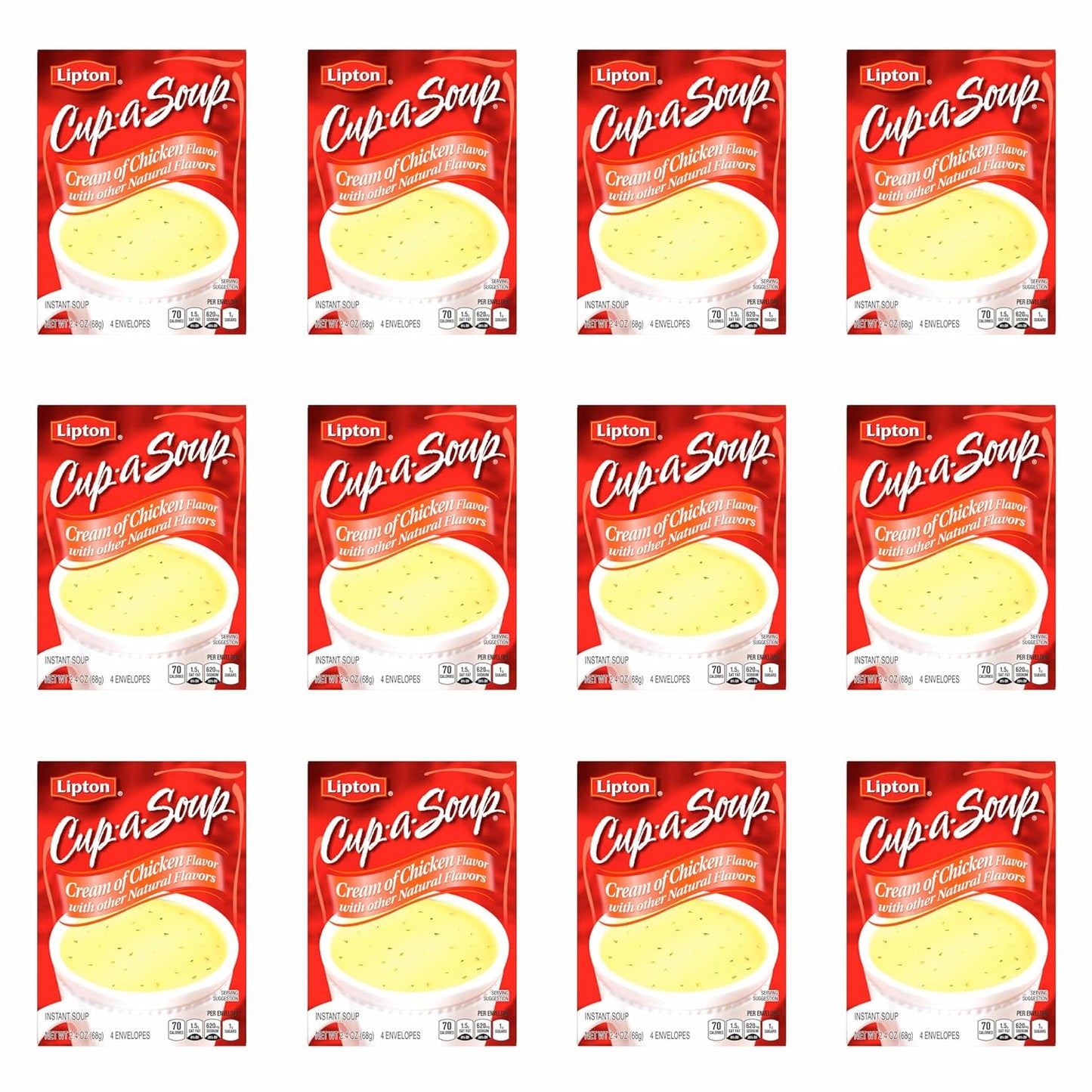 Lipton Cup-a-Soup Instant Soup Cream of Chicken for Comfort