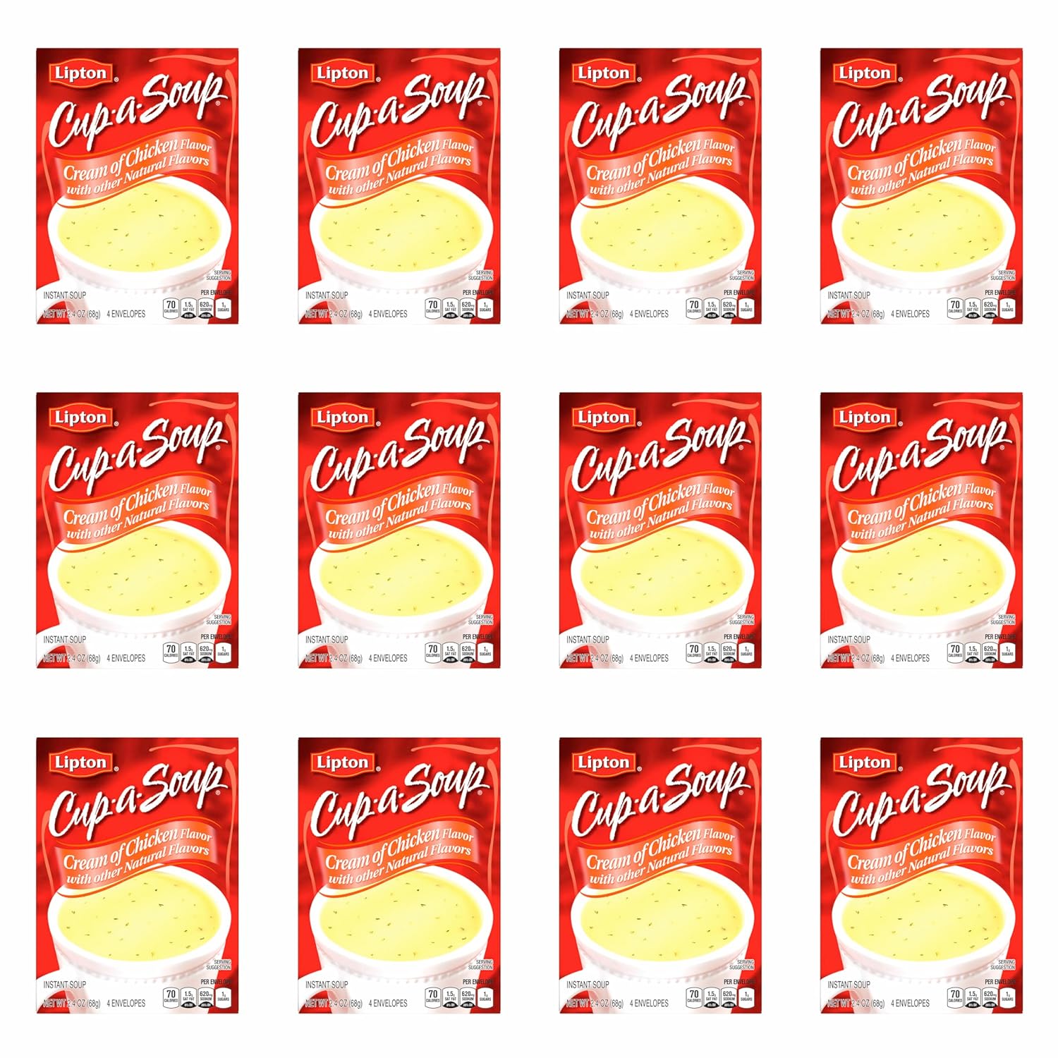 Lipton Cup-a-Soup Instant Soup Cream of Chicken for Comfort