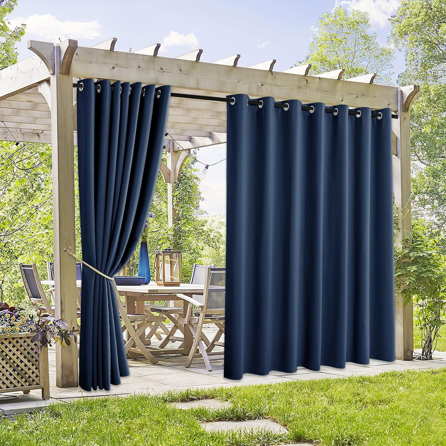 RYB HOME Extra Wide Outdoor Curtains for Privacy and Style