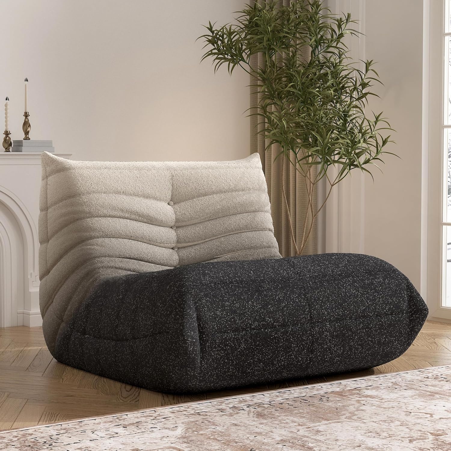 Bean Bag Chair for Adults with High Density Foam Comfort