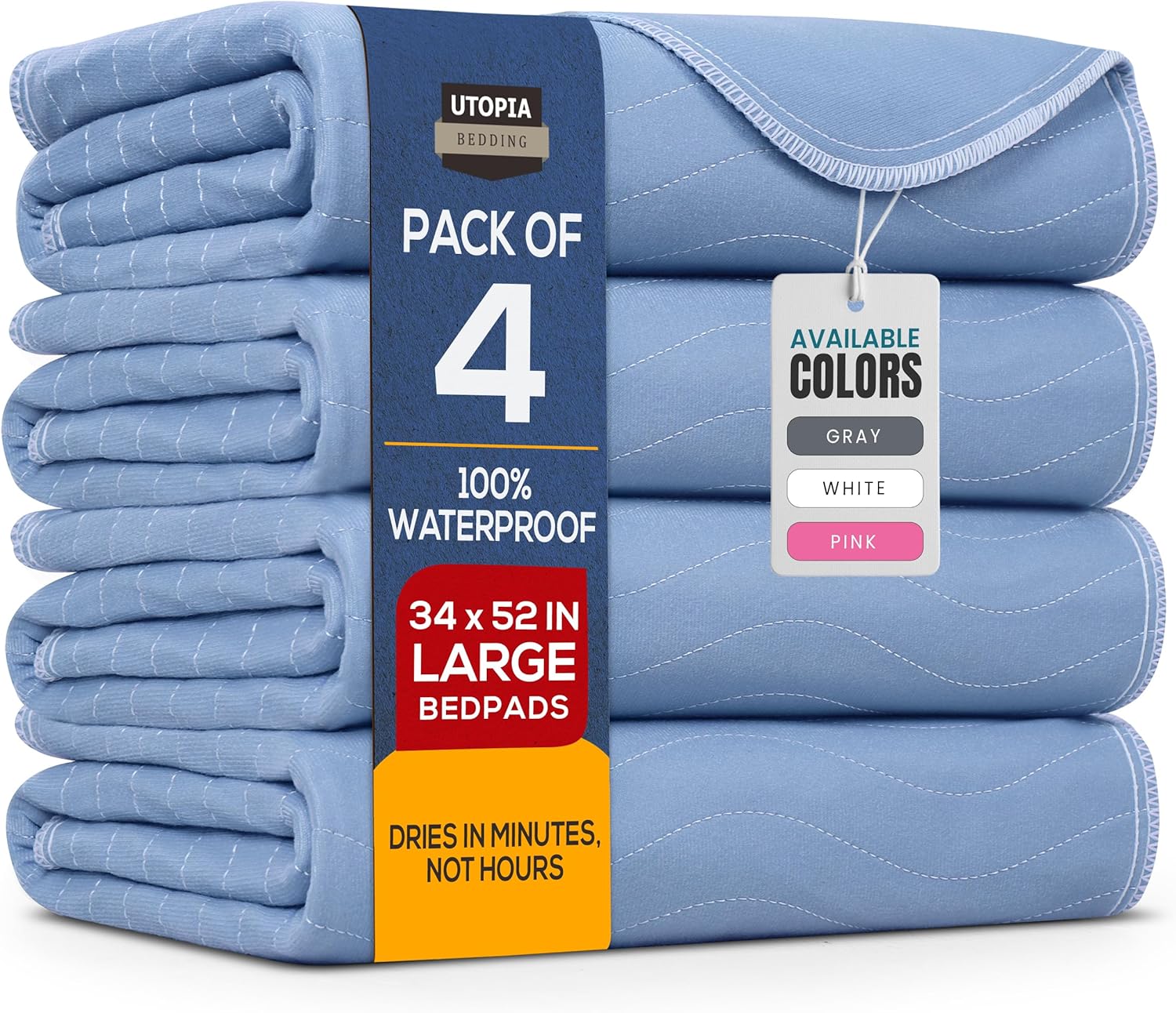 Utopia Bedding Washable Underpads for Incontinence Protection