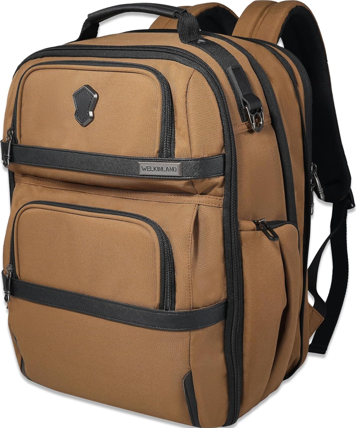 20-Pockets Travel Backpack with Expandable Capacity for Men