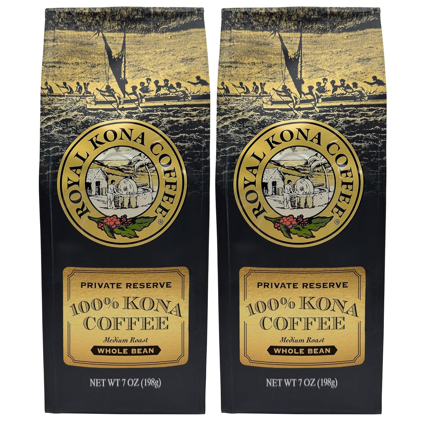 Royal Kona Coffee Whole Bean - 100% Hawaiian Kona Coffee