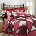 Cozy Line Cotton Reversible Patchwork Quilt Set King - Vintage Floral