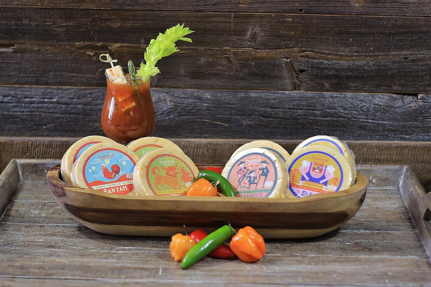 Spicy Cheese Lovers Gift Box with Gouda Varieties from Wisconsin