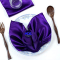 MDS Christmas Satin Cloth Napkins 12 x 12 in - Pack of 200 Purple