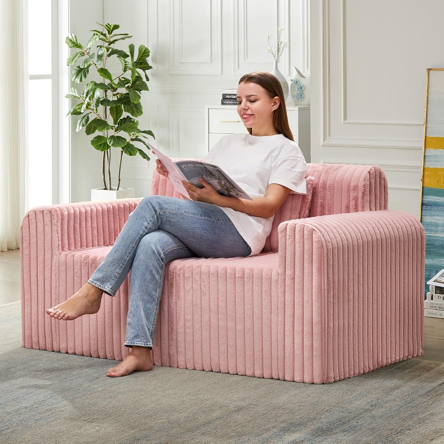 Hobestluk Couch Sofa 2-Seater Loveseat for Small Spaces