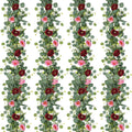 Artificial Eucalyptus Rose Garland 4 Pack - Lush Wedding Table Decor