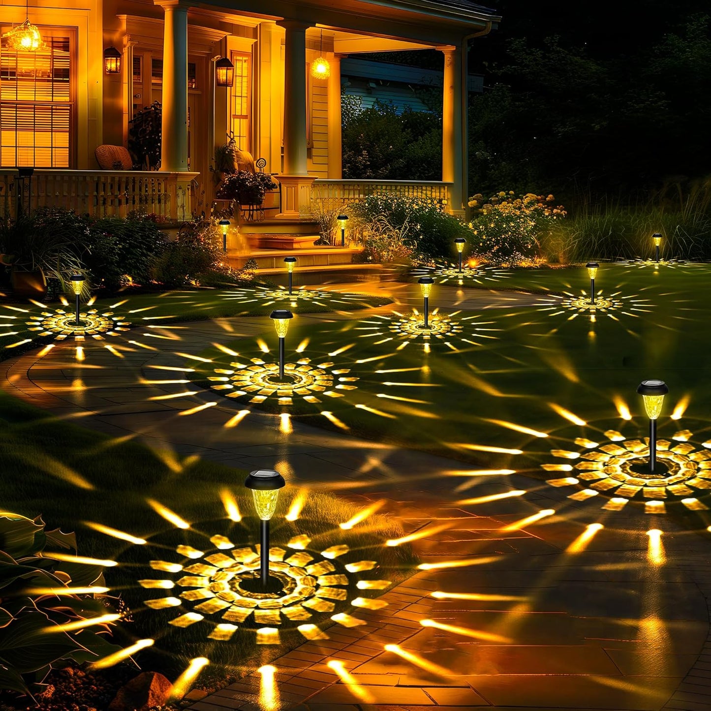 GIGALUMI Solar Light Outdoor Waterproof for Pathway and Garden