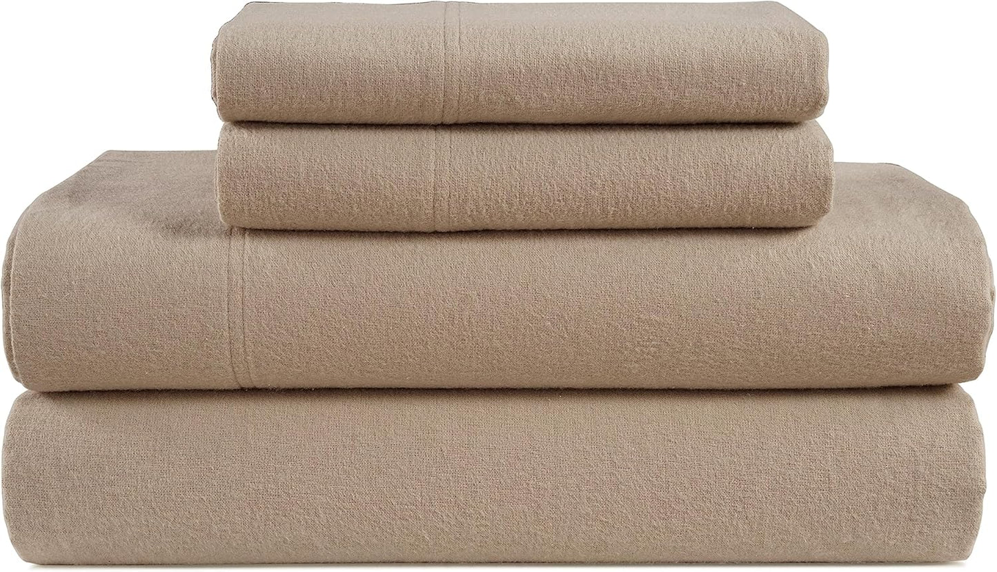 LANE LINEN King Flannel Bed Sheets Set for Cozy Winter Nights