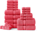 Luxury Bathroom Towel Set - 18 Pcs of Soft Cotton Towels